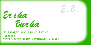 erika burka business card